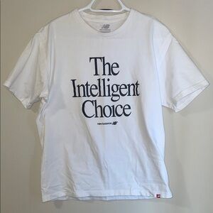 New Balance White Short Sleeve Tee The Intelligent Choice/man